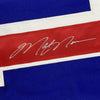 Framed Autographed/Signed Mark Messier 35x39 New York Blue Hockey Jersey Steiner Sports COA