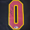 Framed Autographed/Signed Kevin Love 35x39 Cleveland Black Basketball Jersey Beckett BAS COA