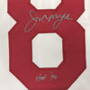 Framed Autographed/Signed Joe Morgan HOF 90 35x39 Cincinnati White Baseball Jersey JSA COA