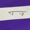 Framed Autographed/Signed Tyrann Mathieu 35x39 LSU Purple College Football Jersey JSA COA