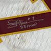 Framed Autographed/Signed Joe Theismann 35x39 83 MVP Washington White Football Jersey Beckett BAS COA