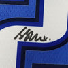 Framed Autographed/Signed Shai Gilgeous-Alexander 35x39 Oklahoma City Thunder Blue Basketball Jersey Fanatics COA