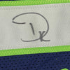 Framed Autographed/Signed DK D.K. Metcalf 35x39 Seattle Blue Football Jersey JSA COA #3