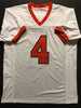 Autographed/Signed Deshaun Watson Clemson Tigers White Football Jersey Beckett BAS COA