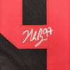 Framed Autographed/Signed Nick Bosa 35x39 San Francisco Black Football Jersey JSA COA