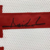 Framed Autographed/Signed Isiah Thomas 35x39 Indiana White Basketball Jersey Beckett BAS COA