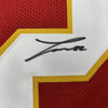 Framed Autographed/Signed Tyrann Mathieu 35x39 Kansas City Red Football Jersey PSA/DNA COA