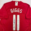 Framed Autographed/Signed Ryan Giggs 35x39 Manchester United Red Soccer Jersey Beckett BAS COA by Hall of Fame Sports Memorabilia