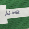 Framed Autographed/Signed Jo Jo JoJo White 35x39 Boston Green Basketball Jersey JSA COA