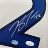 Framed Autographed/Signed Karl-Anthony Towns 35x39 Minnesota White Basketball Jersey JSA COA
