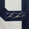 Framed Autographed/Signed Kevin Kiermaier 35x39 Tampa Bay White Baseball Jersey PSA/DNA COA