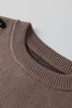 Camel Asymmetric Leopard Print Detail Drop Shoulder Sweater by Wild and Free Boutique