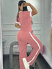 Women's Color-Block Contrast 2-Piece Outfit – Top & Pants Set by FitiqueFit