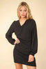 Ruched Detail Bodycon Mini Dress For Women – Elegant, Sleek, Figure-Hugging Fit, Flattering Ruched Design, Bold Mini Dress for Special Occasions by Stevvex
