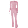 Long Sleeve Sweater And High Waist Long Pants Set by FitiqueFit
