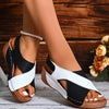 Women’s Colorblock Crossed Wedge Sandals by FitiqueFit