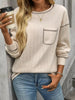 Casual Pocket Detail Long Sleeve T-Shirt by Simply Love
