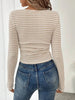 Striped Square Neck Long Sleeve T-Shirt by Simply Love