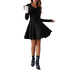 Women's Fashion French Knitted V-neck Dress