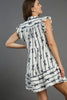 Full Size Ribbon Collared Mini Dress Elegant Plus Size Ruffled Dress by Stevvex