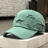 Korean Distressed Tie-Dye Letter Print Cotton Cap – Women’s Dome Crown by FitiqueFit
