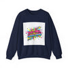 Stay Chill Crash Out Crewneck Sweatshirt | neon graffiti meltdown design by Tristan’s Treehouse