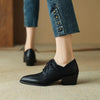 Women's Retro Strap Chunky Heel Pointed-Toe Shoes by FitiqueFit