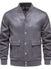 Men's Baseball Collar Snap Down Jacket