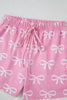 Bowknot Printed Notched T-Shirt and Shorts Set by Simply Love