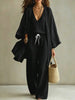 Women's 3-Piece Cardigan, Sleeveless Vest & Wide Leg Pants Set by FitiqueFit