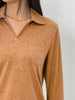 Casual Long Sleeve Polo T-Shirt by Simply Love
