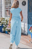Racing Red Solid Color Cropped Tank Top and Jogger Pants Set by Wild and Free Boutique