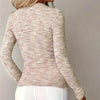 👗 Women’s V-Neck Half-Zipper Slim Fit Long-Sleeve Tunic Top by FitiqueFit