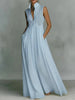 Women's French-Style High-Waist Midi Dress with Ribbon Tie by FitiqueFit