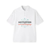Motivation Is a Universal Language Polo — Tristan's Treehouse Men's Piqué by Tristan’s Treehouse