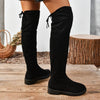 Women’s Elastic Knee-High Boots – Thick Sole Solid Color Fashion Boots by FitiqueFit
