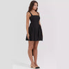 Square Neck Sleeveless Dress With Backless Bow Design Summer Fashion Slim Short Dresses For Women Clothing