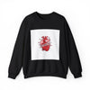 Anatomic Heart Patch Crewneck Sweatshirt | anti love graphic, punk Valentine by Tristan’s Treehouse