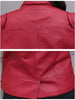 Korean-Style Slim Fit Motorcycle Leather Coat — Stand-Up Collar by FitiqueFit