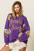 BiBi Sequin Football Patches Game Day Sweatshirt by Wild and Free Boutique