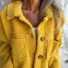 Plus Size Women’s Solid Color Sherpa Jacket by FitiqueFit
