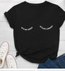Womens Printed Summer Simple Casual Crew Neck T Shirt by My Store