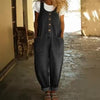 Retro Buckle Multi-Pocket Overalls Jumpsuit | 3/4 Sleeve by FitiqueFit