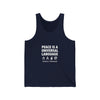 Peace Is a Universal Language Tank Top – Graphic Message Muscle Tee by Tristan’s Treehouse