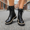 Women’s Solid Color Low Heel Mid Boots — Stylish Everyday Mid Boots by FitiqueFit