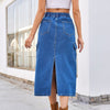 European And American Summer Washed Overalls Skirt Denim Skirt