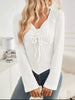 Ribbed Knit Drawstring Long Sleeve T-Shirt by Wild and Free Boutique