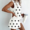 Women's Polka-Dot Sleeveless Tank Top & Shorts Two-Piece Set by FitiqueFit