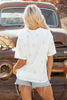 Khaki Patriotic Flag Bow Graphic Starry Round Neck T Shirt by Wild and Free Boutique
