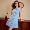 Women's Jacquard Sleeveless Midi Dress – Slim Fit French Minimalist Style by FitiqueFit
